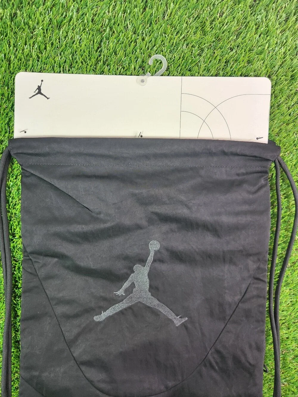 NIKE AIR JORDAN JUMP-MAN STITCHED LOGO DRAWSTRING SACK BACKPACK BLACK BRAND NEW!